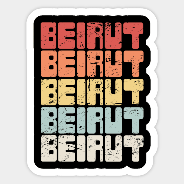 Vintage BEIRUT Lebanon Text Sticker by MeatMan